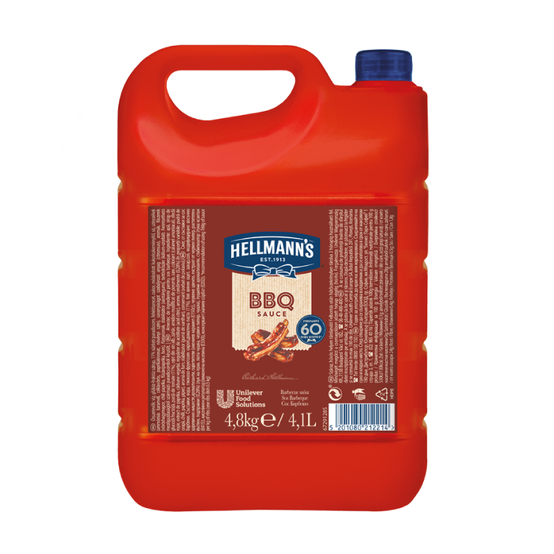 Hellmann's Sos Barbeque 4.8 Kg - Ingredient la pregatirea altor sosuri, potrivit pentru a da o nota de originalitate preparatelor tale.