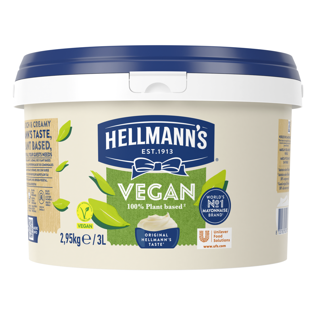 Hellmann's Sos de Maioneza Vegan 3L - Un sos de maioneză pentru a satisface orice nevoie. Gustul original Hellmann’s, 100% din surse vegetale.