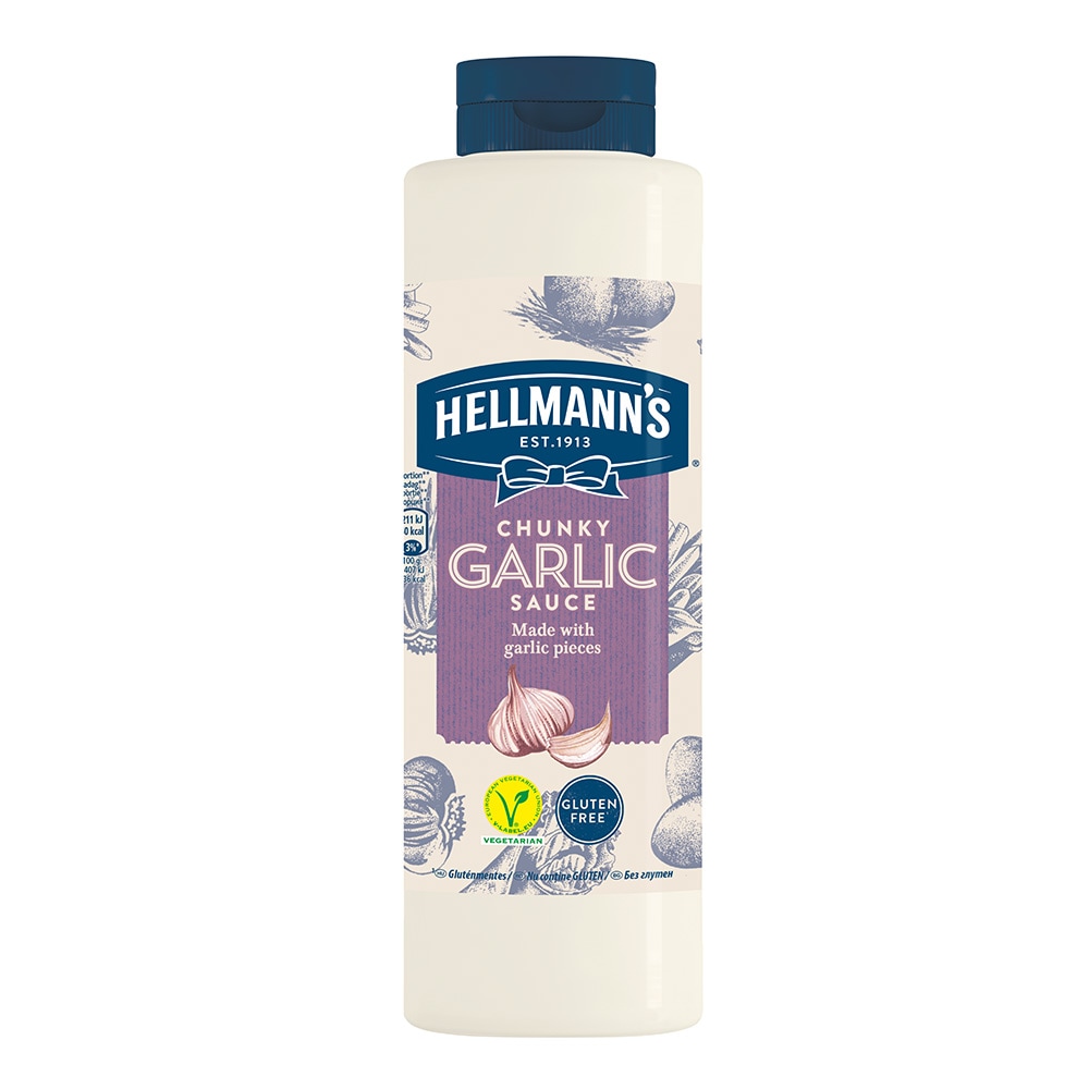 Hellmann's Sos cu usturoi 850 ml - Sosurile „One Hand” de la Hellmann’s, alegerea mea pentru preparatele Street Food.