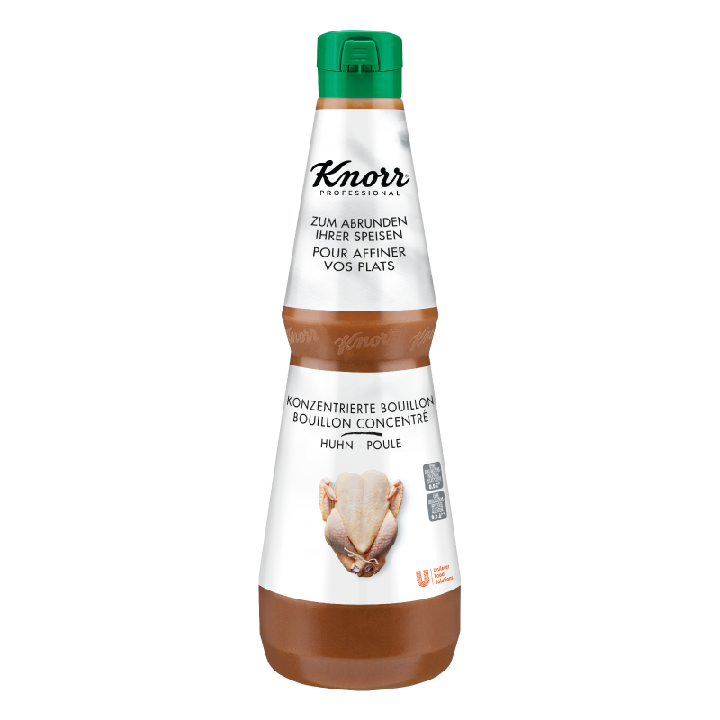 Knorr Bulion Lichid Pui - Knorr Professional Bulion Lichid de Pui intensifica savoarea preparatelor de fiecare data, pastrand calitatea si gustul constant al retetelor tale.