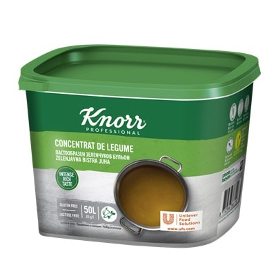 Knorr Concentrat de legume - Surprinde-ti clientii cu un gust intensificat al preparatelor cu baza de legume.