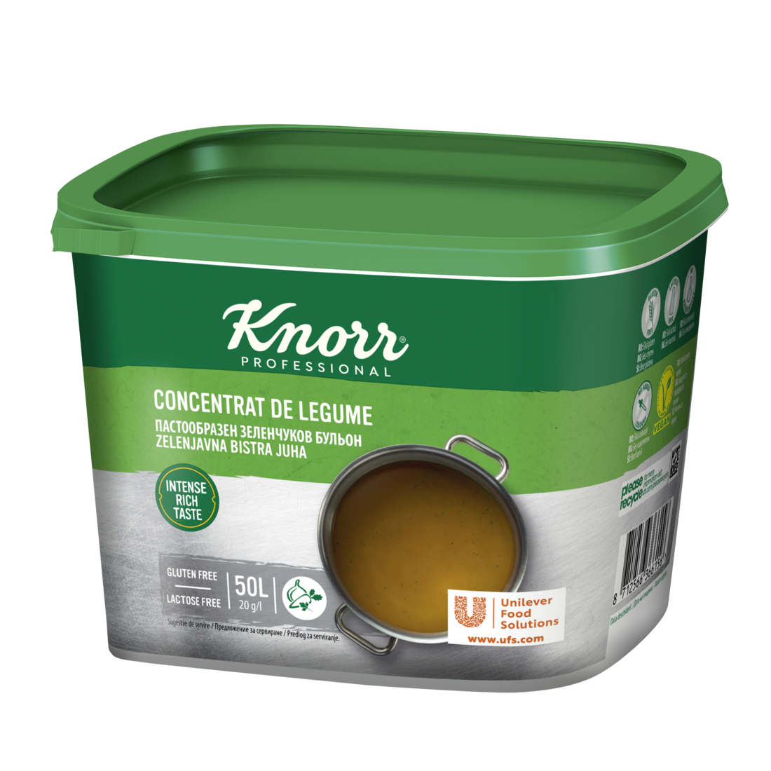 Knorr Concentrat de legume - Surprinde-ti clientii cu un gust intensificat al preparatelor cu baza de legume.