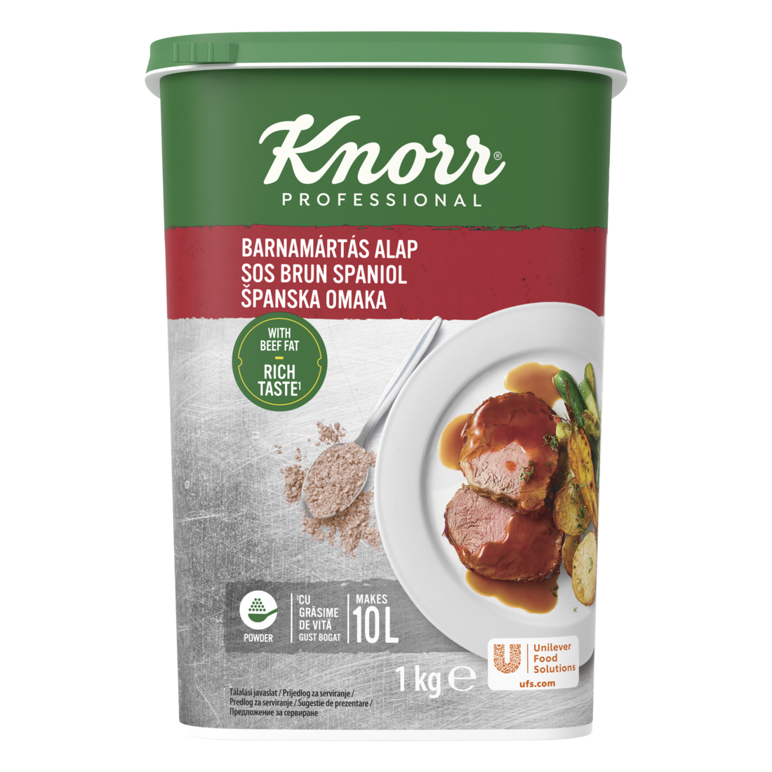 Knorr Sos Brun Spaniol - Knorr Sos Brun Spaniol garanteaza un preparat final autentic prin consistenta, gust constant si un plus de savoare.
