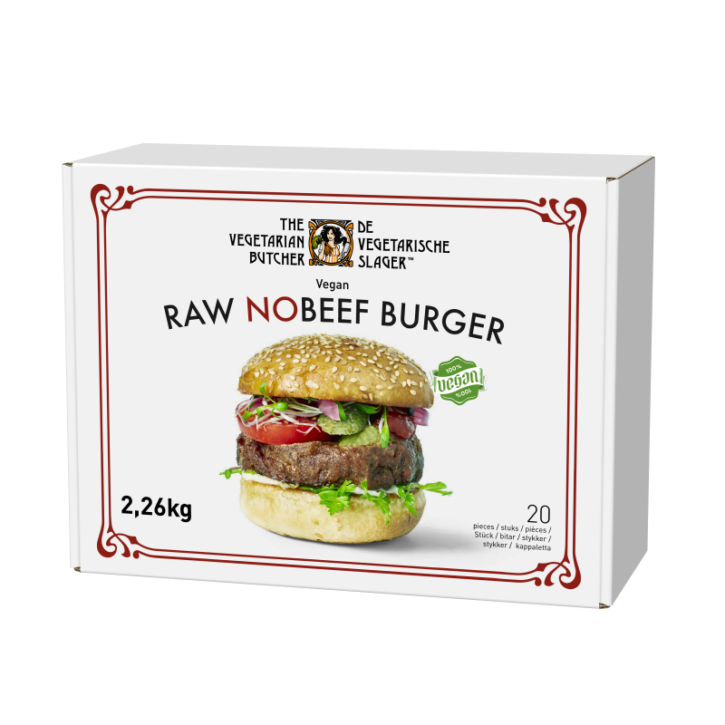 The Vegetarian Butcher Raw NoBeef Burger 2.26 kg - Proteine din plante cu gustul si textura carnii