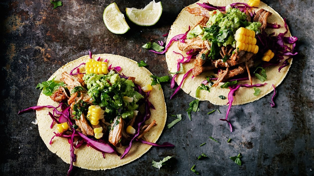Tacos cu fasii din carne de porc si ananas prajit – - Reţetă