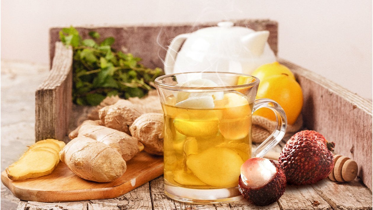 Infuzie cu zmeura si rubarba, aromatizata cu ghimbir murat – - Reţetă