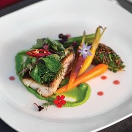 File de cod cu piure de spanac