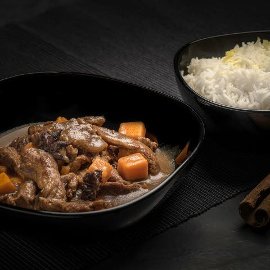 Vita cu anason servita cu orez basmati aromatizat cu ghimbir Vita cu anason servita cu orez basmati aromatizat cu ghimbir