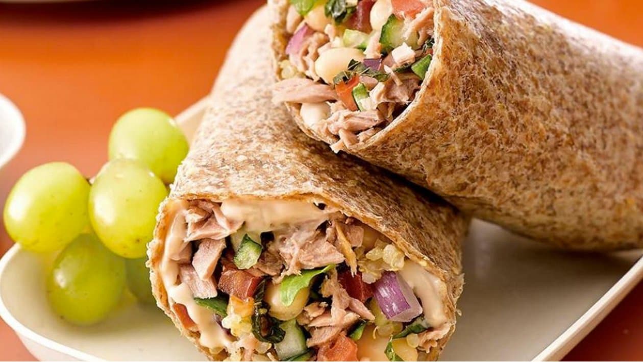 Wrap cu ton si fasole alba – - Reţetă