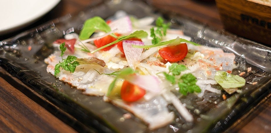 Carpaccio la Restaurantul D.O.M 