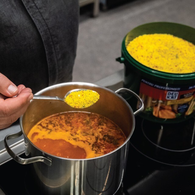 Descopera aromele clasice Delikat intr-un nou ambalaj, special creat pentru bucatariile profesionale!