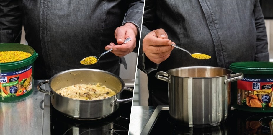 Descopera aromele clasice Delikat intr-un nou ambalaj, special creat pentru bucatariile profesionale!