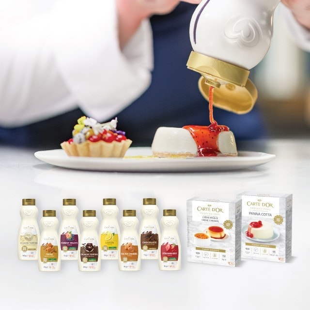 Evidențiază meniul de deserturi cu Carte D'Or Professional!