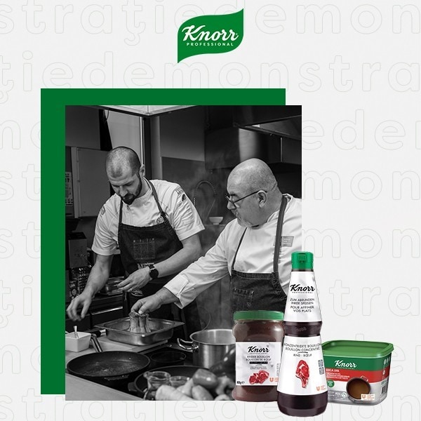 Obține o demonstrație culinară în locația ta cu Bulioanele Knorr Professional!