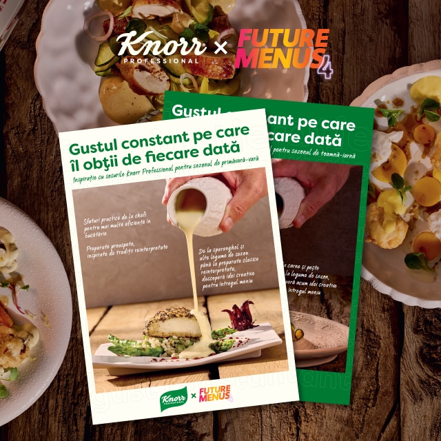 Broșura "Knorr Professional Sosuri Lichide – Inspirație pentru fiecare sezon"