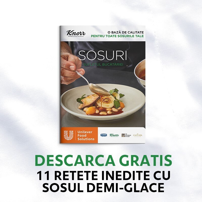 Descarca GRATIS Brosura cu Retete "Sosuri - Sufletul Bucatariei"
